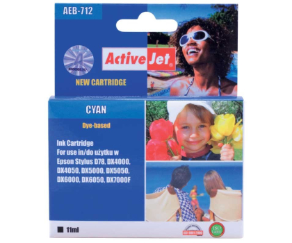 Tusz Tusz ACTIVEJET Cyan - zamiennik Epson T0712 (AEB-712)